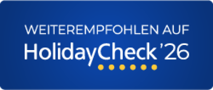 Weiterempfohlen auf HolidayCheck